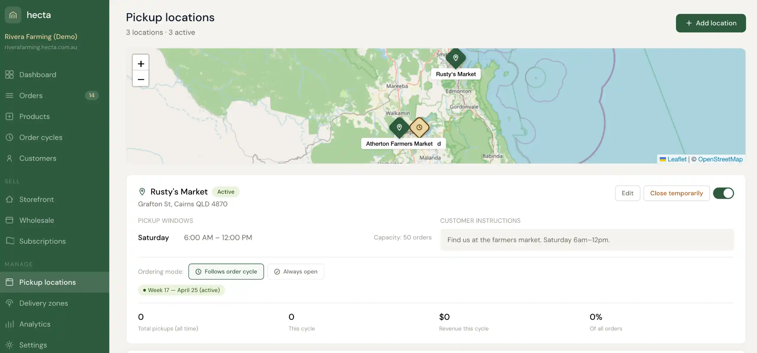 Hecta dashboard